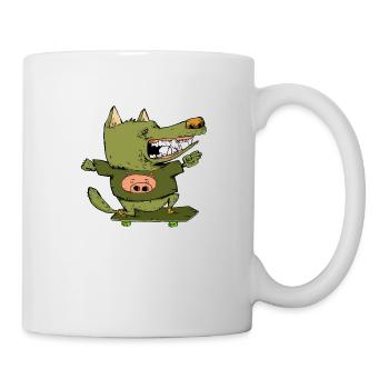 loup garou - Mug blanc - blanc - Droite