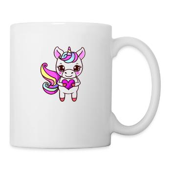 Licorne Créature mythique Fille Licorne Licorne - Mug blanc - blanc - Droite