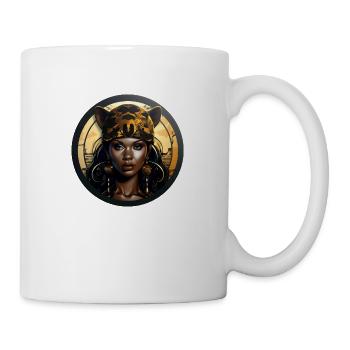 Portrait Frau Afrika Power Geschenk Afrika Fans - Tasse - Weiß - Rechts