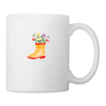 Fleurs, Jardin, Jardinier amateur, Cadeau de fleurs, Jardinier - Mug blanc - blanc - Droite