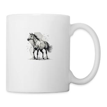 Geo-Pferd - Tasse - Weiß - Rechts
