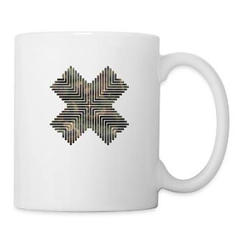 Masken formen modernistische abstrakte Kunst Kunst Geometrie - Tasse - Weiß - Rechts