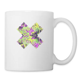Masken formen modernistische abstrakte Kunst Kunst Geometrie - Tasse - Weiß - Rechts