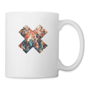 Masken formen modernistische abstrakte Kunst Kunst Geometrie - Tasse - Weiß - Rechts