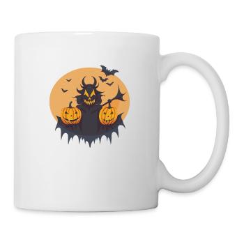 Halloween Devil Spectacle on a Scary Night - Mug - white - Right