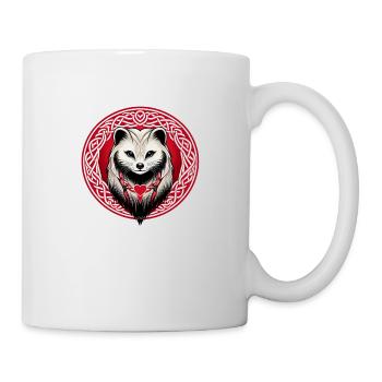 Nordic ermine heart from Brittany - Mug - white - Right