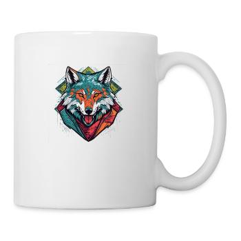 Colourful Wolf - Mug - white - Right