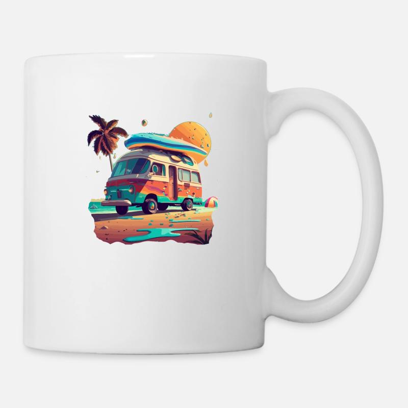 CAMPING-CAR VAN - Mug blanc - blanc