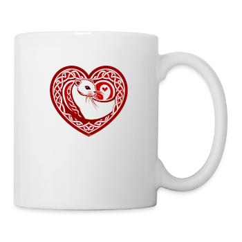 Ermine heart of Brittany - Mug - white - Right