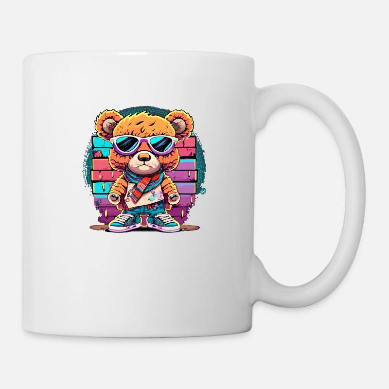 Grafitti teddy bear - Mug - white