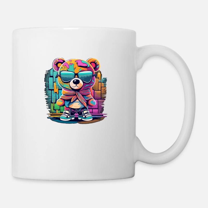 Grafitti teddy bear - Mug - white