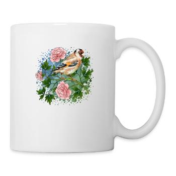 Bunter Vogel - Tasse - Weiß - Rechts