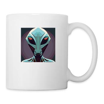 Joyeux Halloween mignon extraterrestre effrayant drôle effrayant - Mug blanc - blanc - Droite