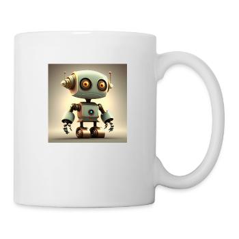 Joyeux Halloween mignon robot amusant - Mug blanc - blanc - Droite