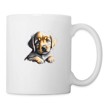 Hundewelpe Hundebesitzer Golden Retriever Hunde - Tasse - Weiß - Rechts