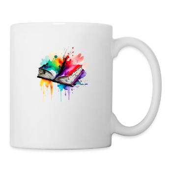 Buch Lesen Geschenk Bücher Leser Buchliebhaber - Tasse - Weiß - Rechts
