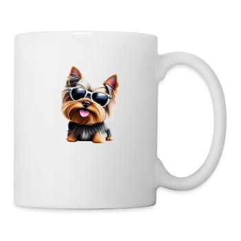 Dog Owner Yorkshire Terrier Puppy Dog - Mug - white - Right
