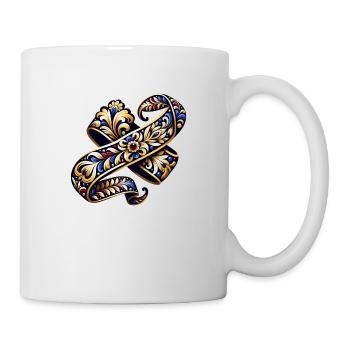 Buntes Band, inspiriert von traditioneller russischer Kunst - Tasse - Weiß - Rechts