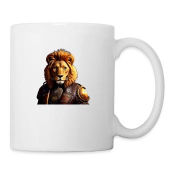 Mittelalter-Löwe - Tasse - Weiß - Rechts