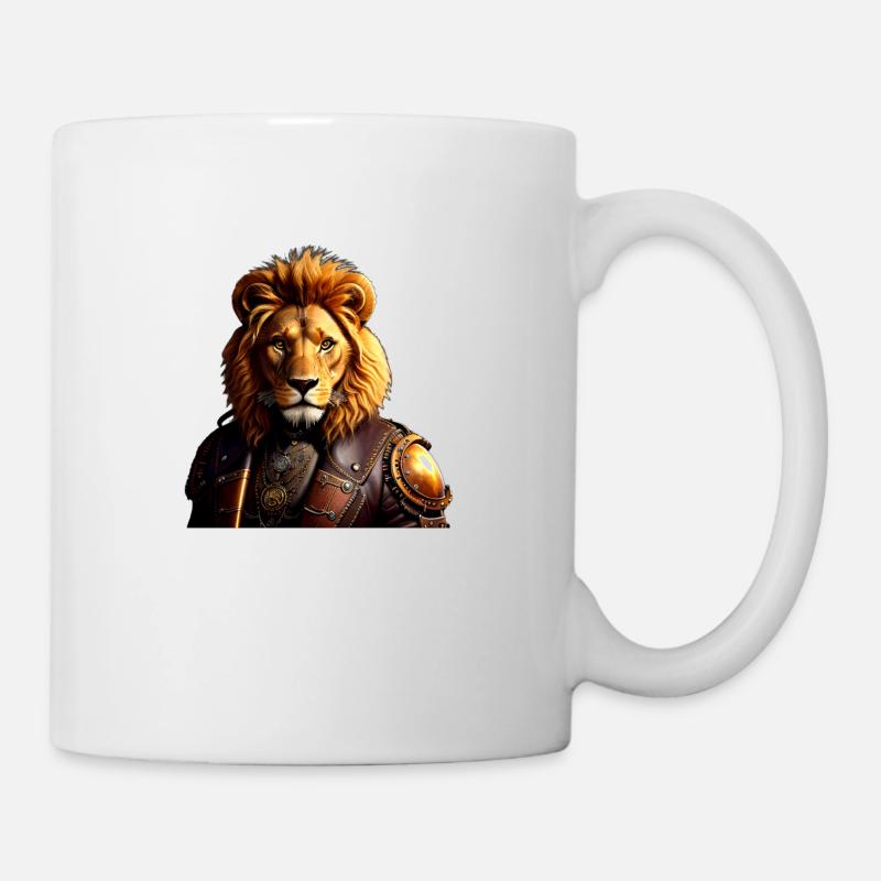 Mittelalter-Löwe - Tasse - Weiß