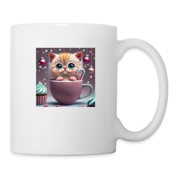 cat in a cup - Mug - white - Right