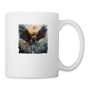Aigle du Tyrol du Sud fidèle à la terre Aigle cadeau - Mug blanc - blanc - Droite