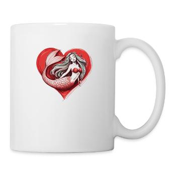 Das Herz der Meerjungfrau von Morgat - Tasse - Weiß - Rechts
