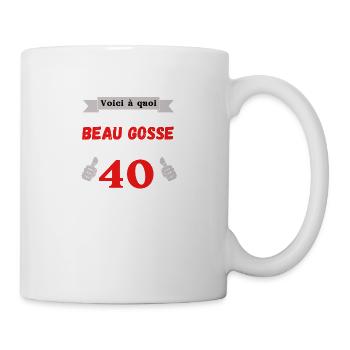 Voici à quoi ressemble un beau gosse de 40 Ans - Mug blanc - blanc - Droite