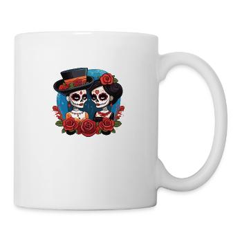 Dia De Los Muertos Skulls Skull Women - Mug - white - Right