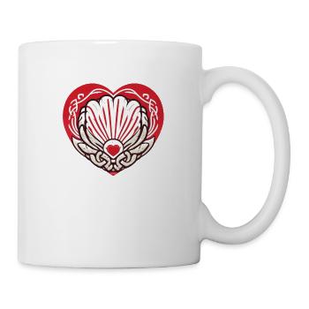 Heart of Celtic scallops - Mug - white - Right