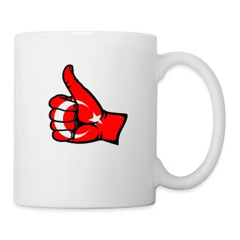 Drapeau de la Turquie Tout effacer l’icône - Mug blanc - blanc - Droite