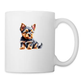 Dog Owner Yorkshire Terrier Puppy Dog - Mug - white - Right