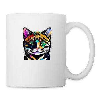Propriétaire de chat, animal de compagnie, chat, chat domestique, chaton - Mug blanc - blanc - Droite