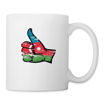 Azerbaijan Flag All Clear Icon Used - Mug - white - Right