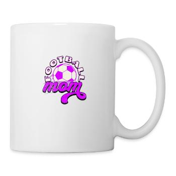 Football Mom: Stolz und laut! - Tasse - Weiß - Rechts