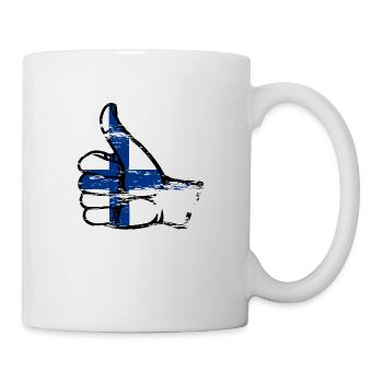Finland Flag All Clear Icon Used - Mug - white - Right