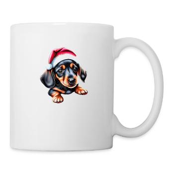 Teckel Noël Chien Teckel Chiot Noël - Mug blanc - blanc - Droite