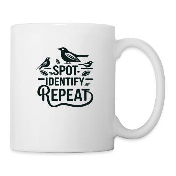 "Spot, Identify, Repeat" simple slogan - Mug - white - Right