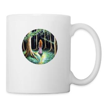 Frau im Wald - Tasse - Weiß - Rechts