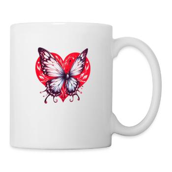 Butterfly Heart - Mug - white - Right