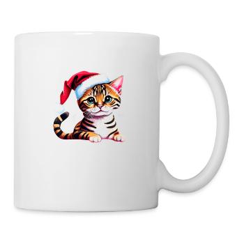 Christmas Bengal Cat Kitten Bengal Kitten - Mug - white - Right