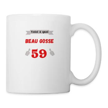 So sieht ein gutaussehender 59-jähriger Mann aus - Tasse - Weiß - Rechts