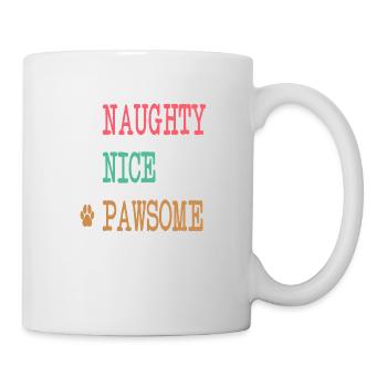 Naughty Nice Pawsome - Mug - white - Right