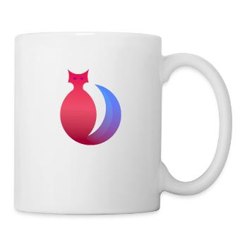 Katzendesign gemacht aus Kreise - Tasse - Weiß - Rechts