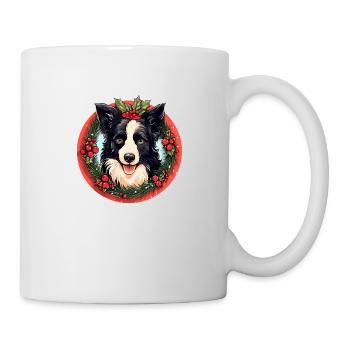 Border Collie Hund Weihnachten, Liebeshunde - Tasse - Weiß - Rechts