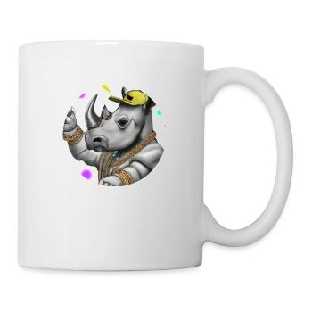 Nashorn Rapper - Tasse - Weiß - Rechts