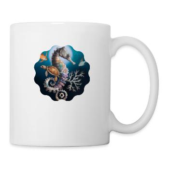 Seepferdchen - Tasse - Weiß - Rechts