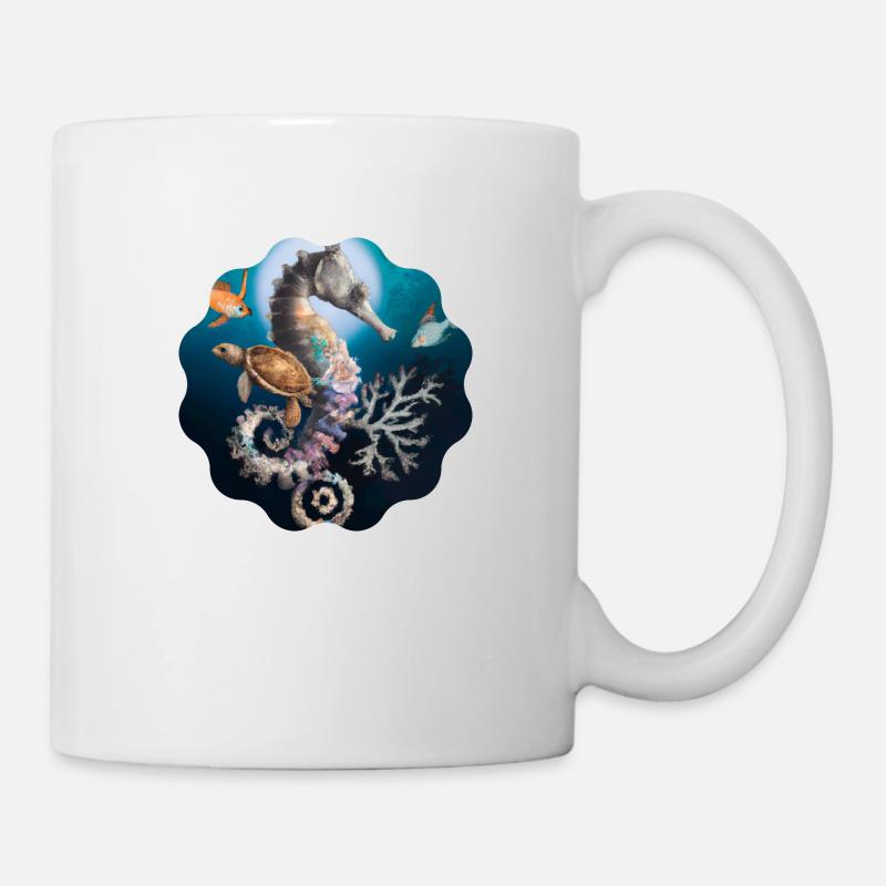 Seepferdchen - Tasse - Weiß
