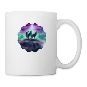 Wölfe - Tasse - Weiß - Rechts