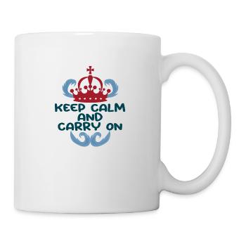 Keep Calm and Carry On - Tasse - Weiß - Rechts
